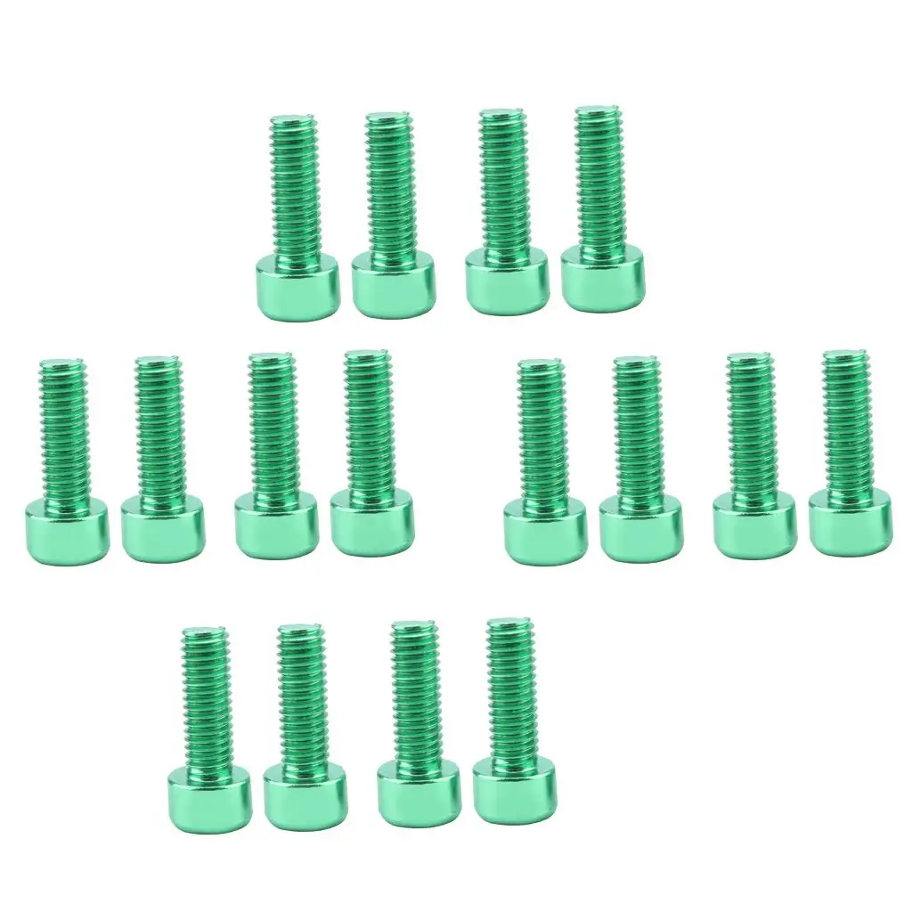 16Pieces Aluminum Alloy Bike Water Bottle Cage Holder Bolts Screws 