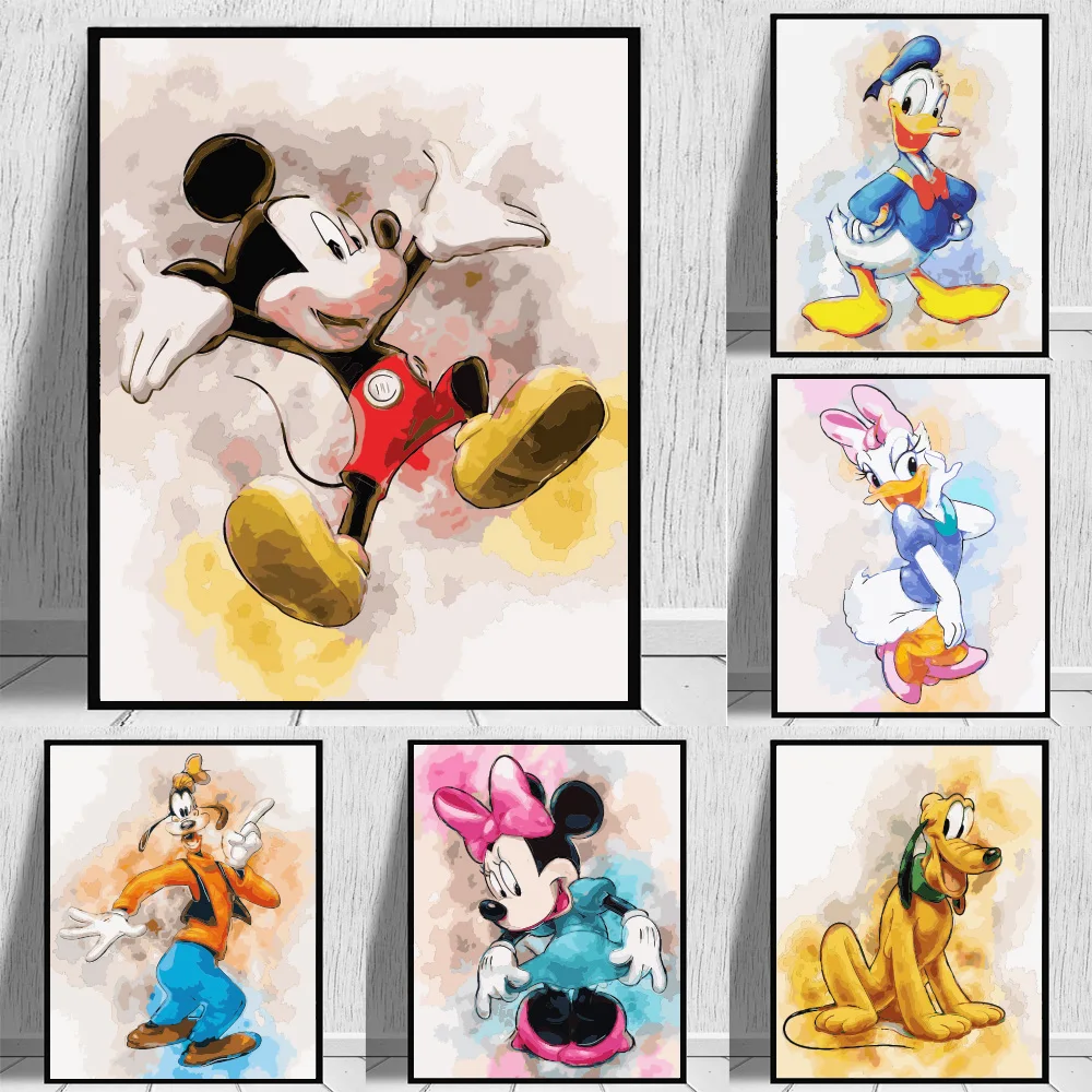 Dekbed Stamboom schattig Disney Mickey Mouse Diy Olieverfschilderij Door Nummers Tekening Op Canvas  Donald Duck Handgeschilderd Diy Schilderijen Art Pictures Kids Geschenken|  | - AliExpress