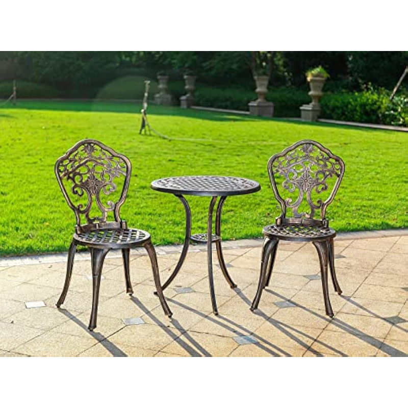 Title 1, ZOTORUN Bistro Set 3 Piece Rustproof Cast Alumi...