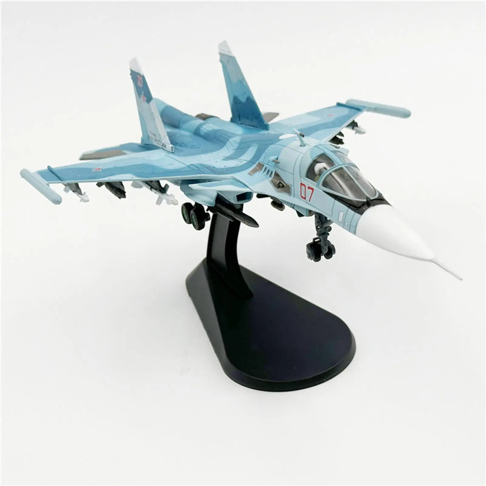 1/100 SU35 Diecast Plane Model Adults Gifts Miniature Aircraft for Home Living Room Desktop Household Aviation Commemorate