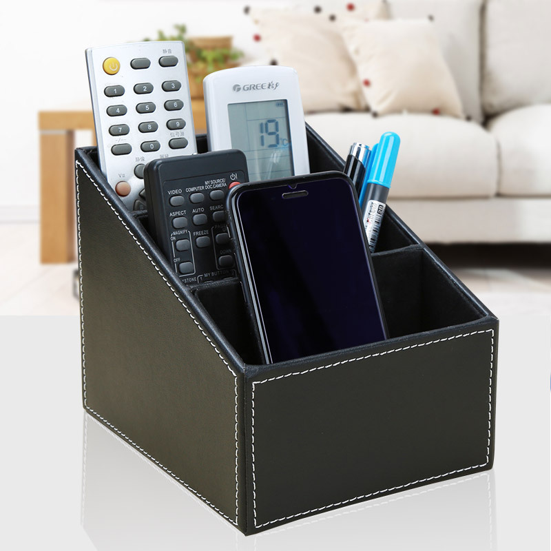 Title 1, 2023 1pcs Leather Remote Control Organizer Pho...