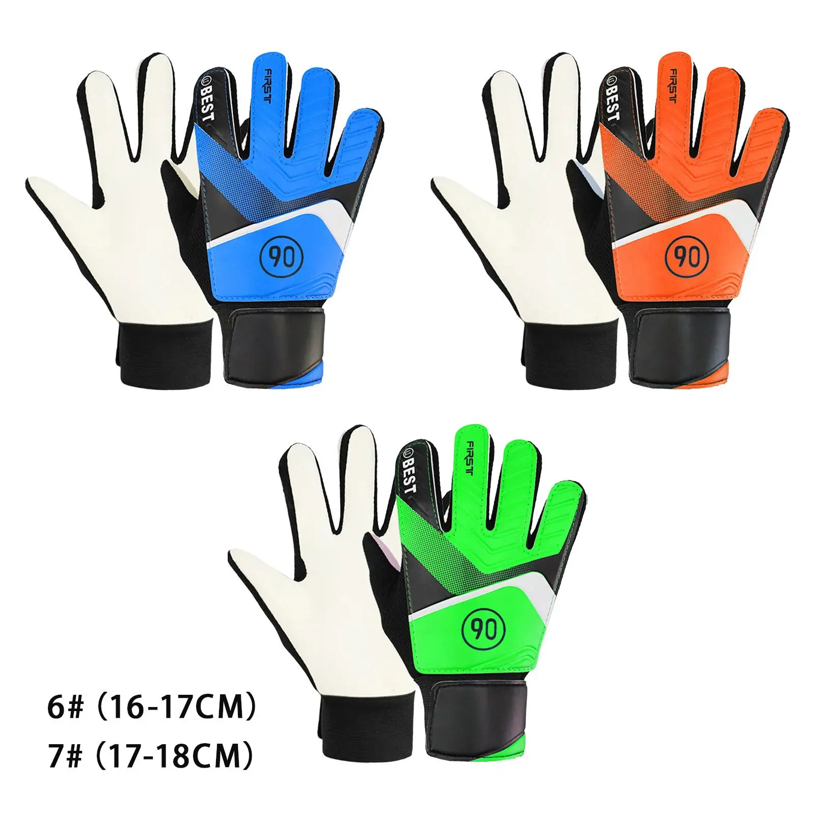 Soccer Goalkeeper Gloves Soccer Gloves High Performance Breathable Nonslip Latex Foam Padding Soccer Goalie Gloves for Kids