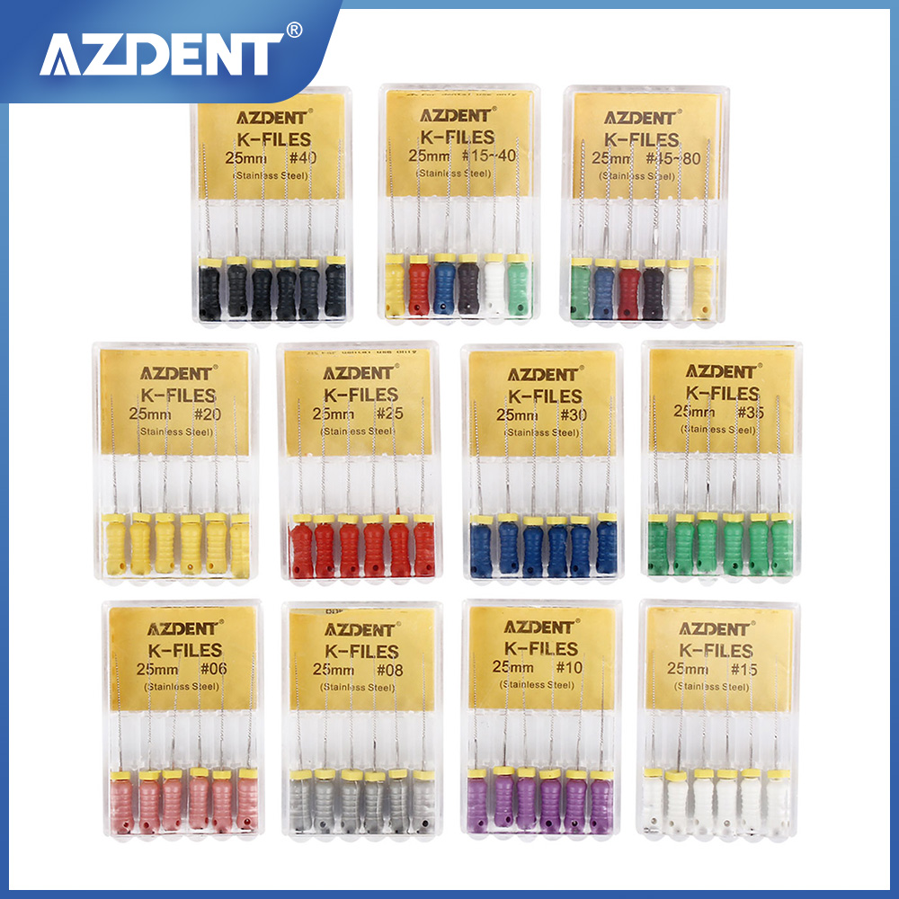 Best of AZDENT 6pcs / Box Dental Hand Use K-Files 21mm / 25mm Stainless Steel Endodontic Root Canal Files Dentist Tools Dental Instruments Reviews & Tips