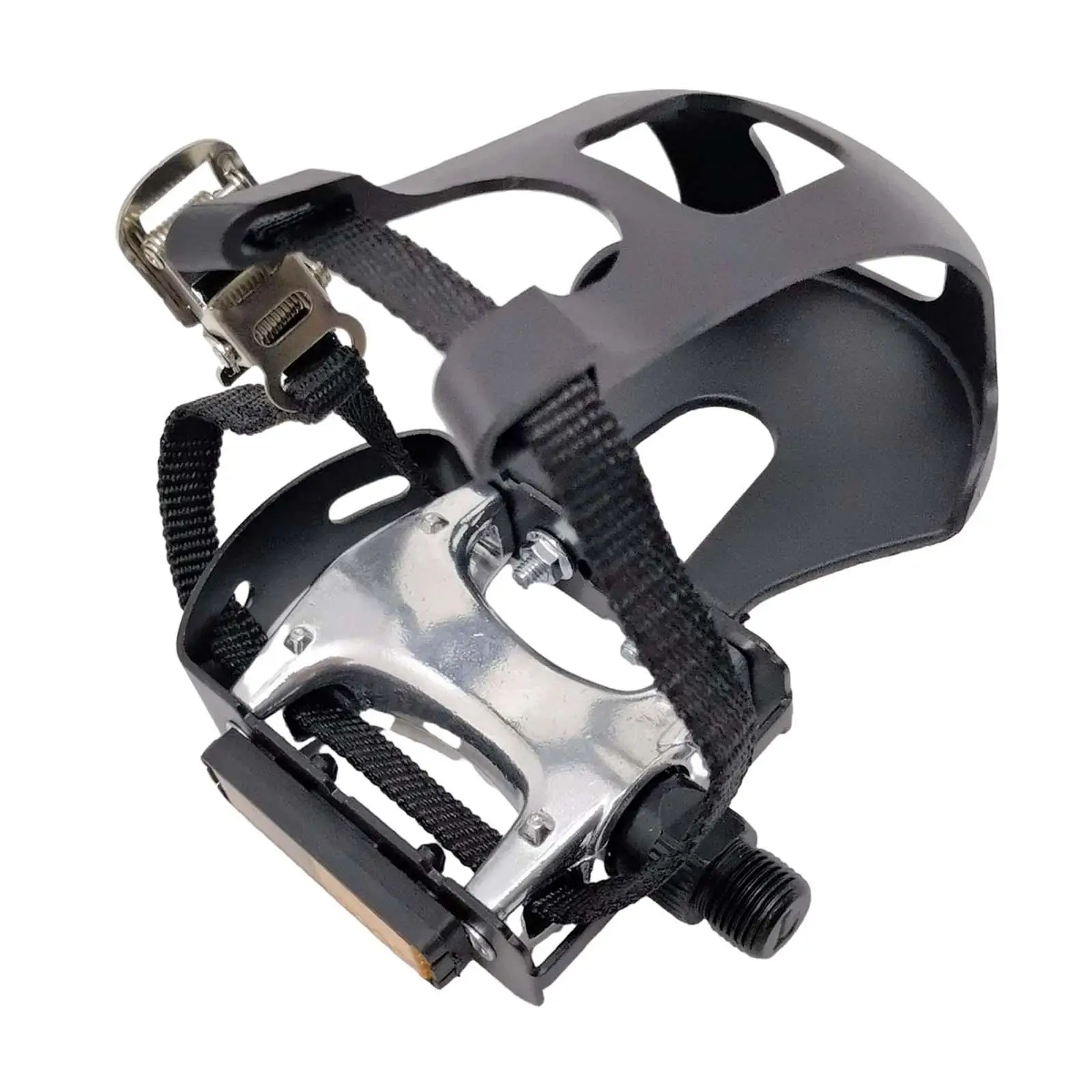 Bike Pedals with Toe Clips and Straps Bicycle Pedals for Indoor Riding Parts