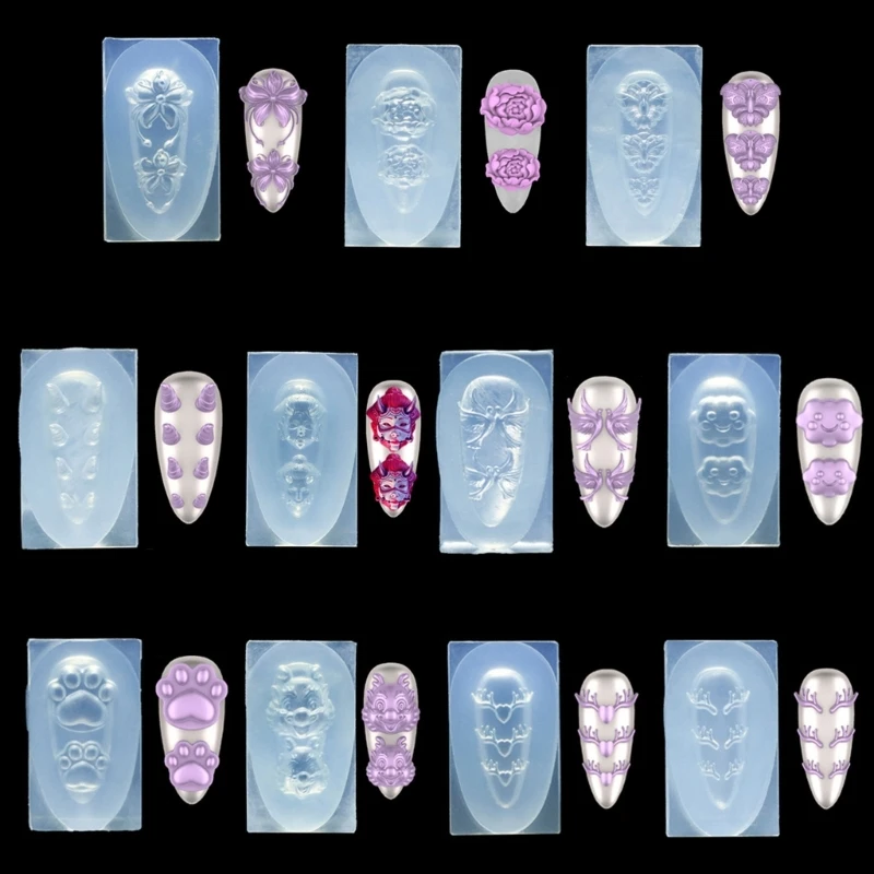 Дизайн ногтей с жидкими камнями и литьем (фото)