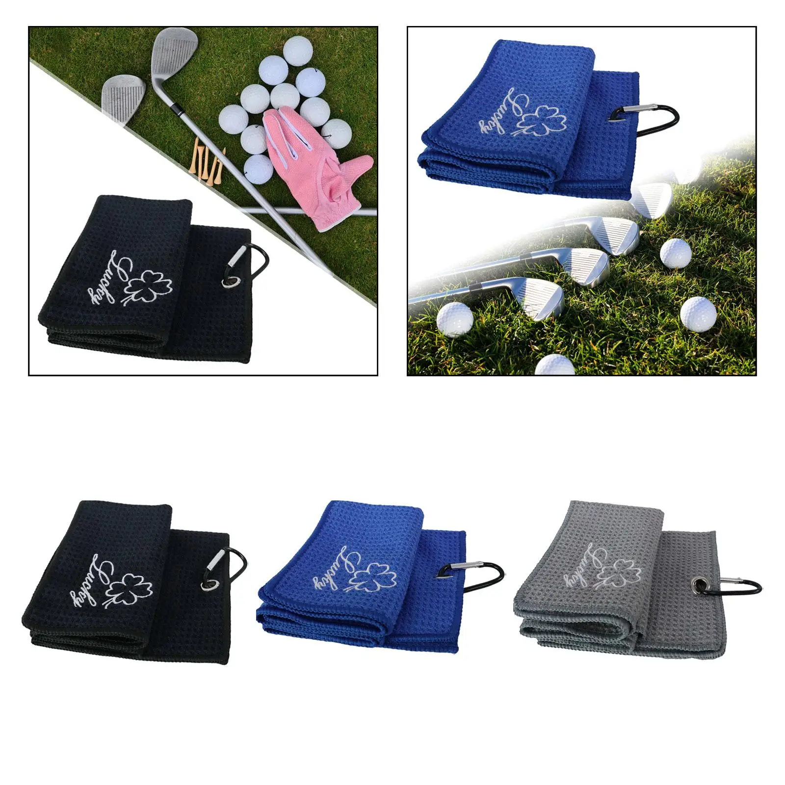Golf Towel for Golf Bags Breathable Portable Lightweight Golf Cleaning Towel for Workout Training Cycling Outdoor Sports Balls