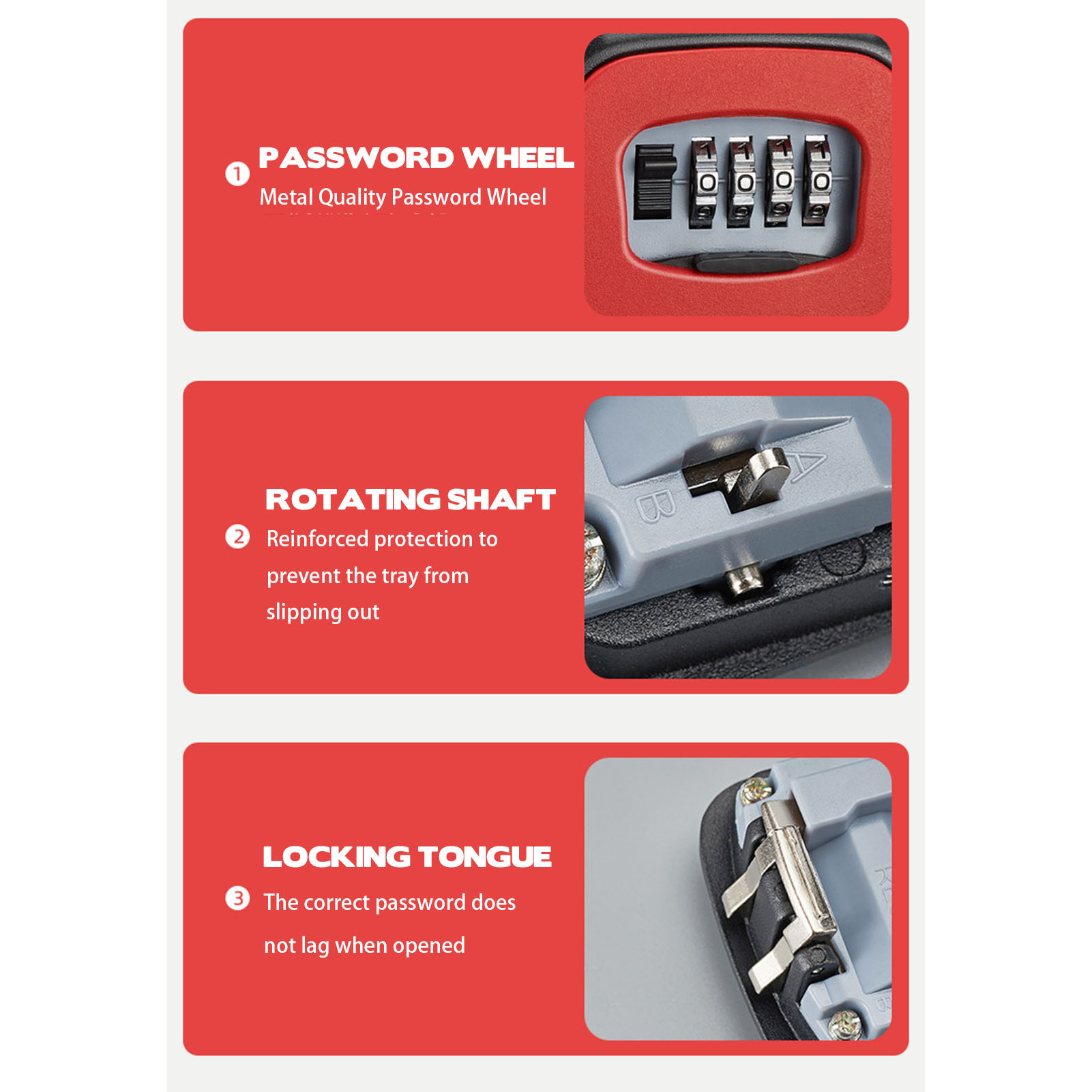Safe Key Lock Box Digit Code Instalação Gratuita Cadeado Casa ao ar Livre Senha à Prova Dágua Hanging Key Storage Organizer 5 Home e Garden