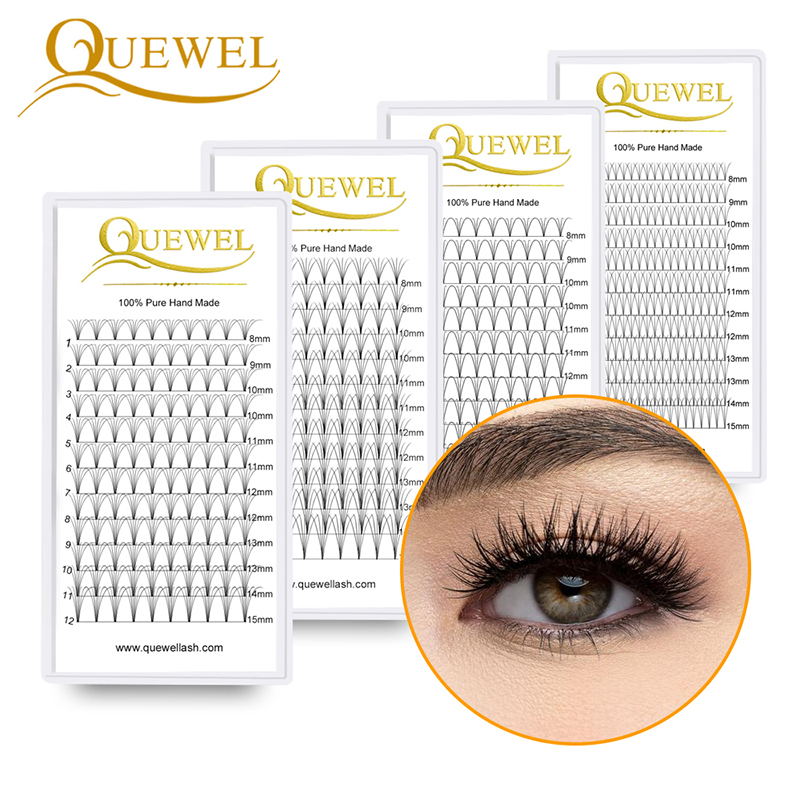 Best of Quewel Lashes Premade Volume Fans Russia Eyelashes Extension 3D / 4D / 5D / 6D Faux Mink Short Stem False Volume Eyelash 0.07 / 0.10mm Reviews & Tips