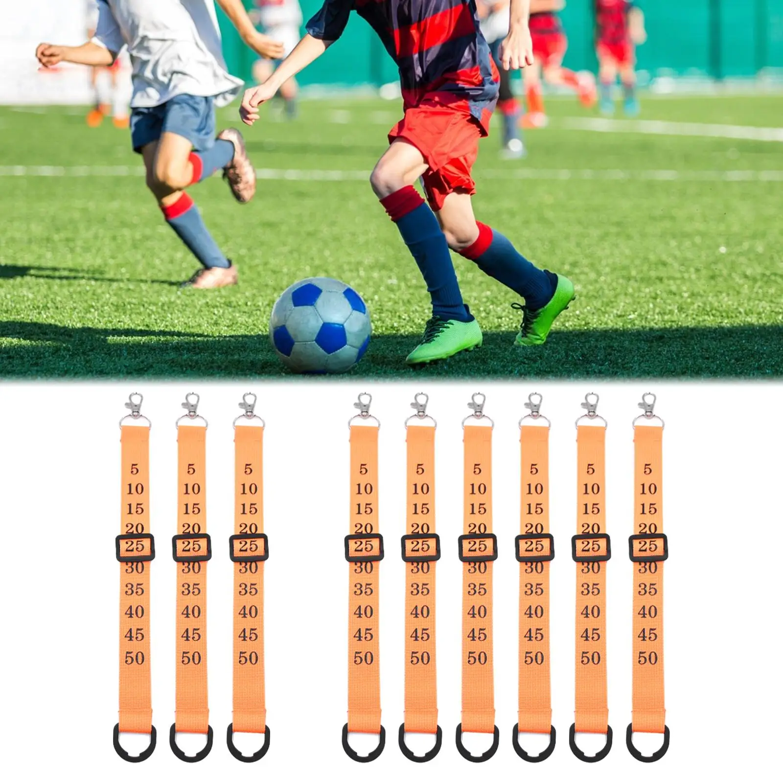 Football Chain Clip Football Referee Chain Clips Football Yard Markers Wristband for Daily Training