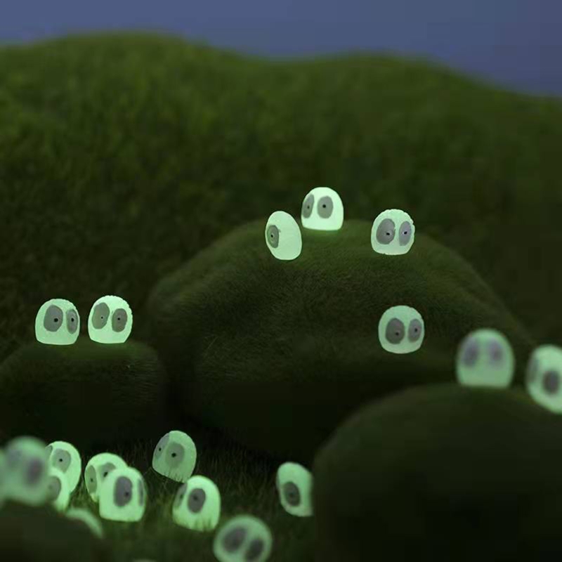 Description Picture 2 of item10 Pieces Mini Glowing Dust Balls Luminous Miniature Figurines Decoration Fairy Garden Resin Crafts Dollhouse Ornament