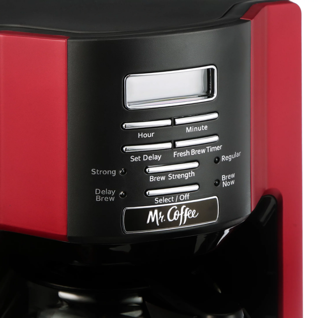 Red 12-Cup Programmable Coffee Maker