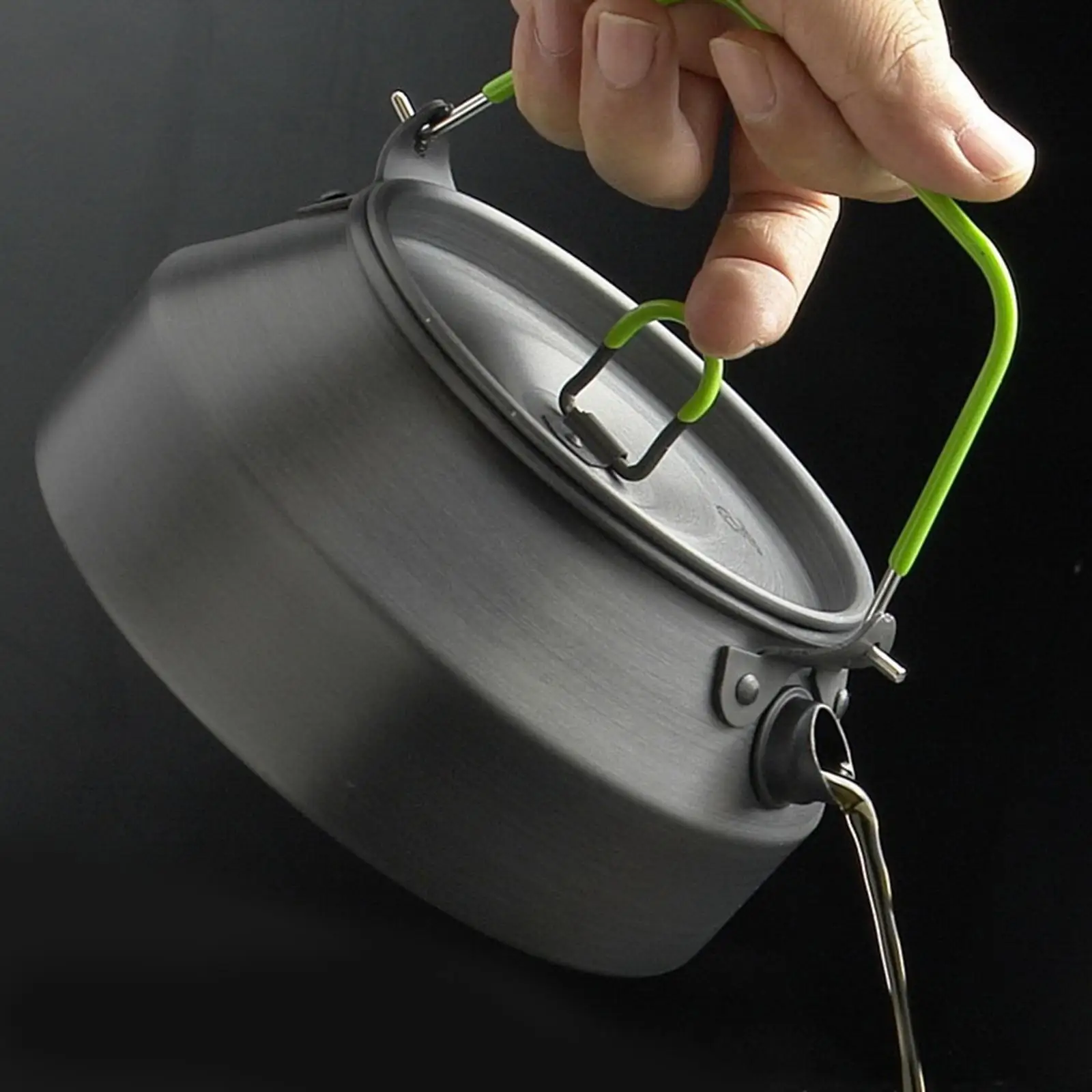 800ml Camping Water Kettle Coffee Pot Cooking Supplies Travel Hiking Gear with Handle Outdoor Ultralight