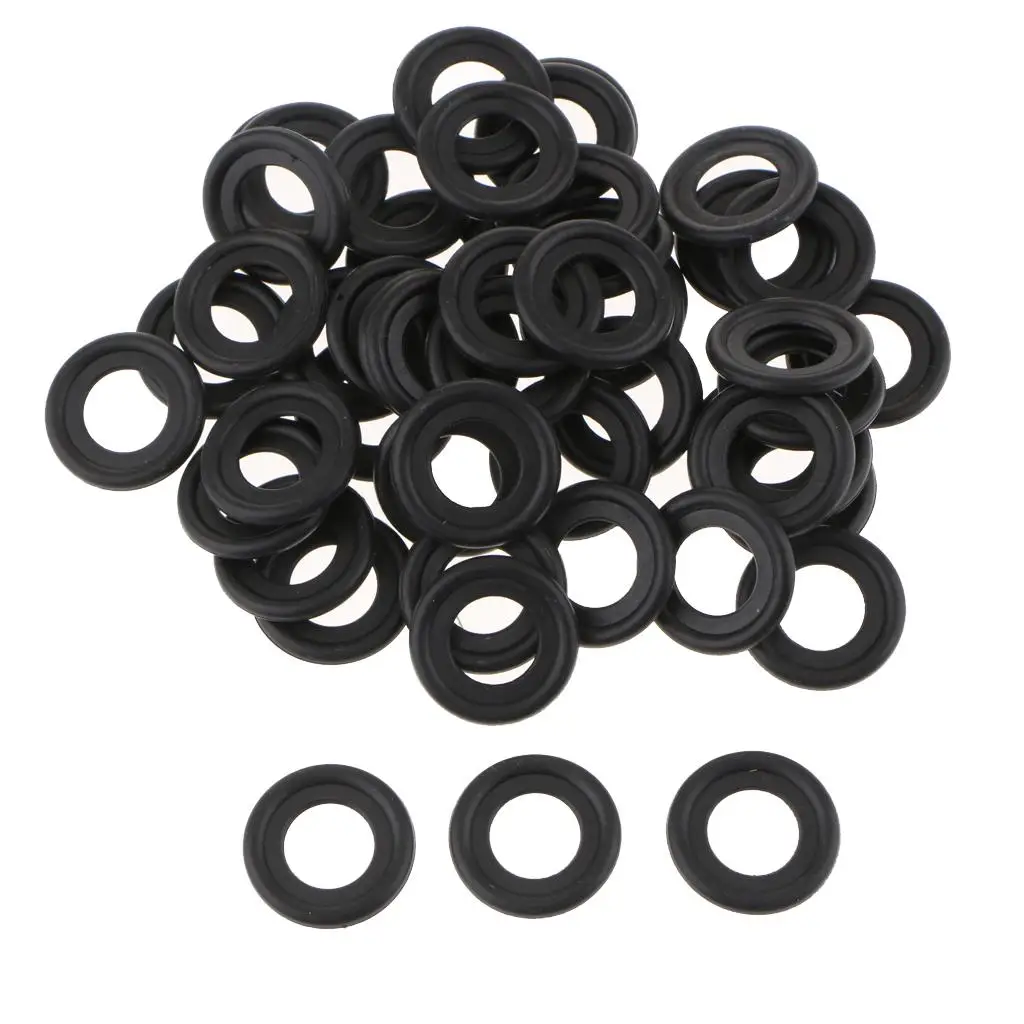 50 Pieces Rubber Oil Drain Plug Crush Washer Gaskets for   GM