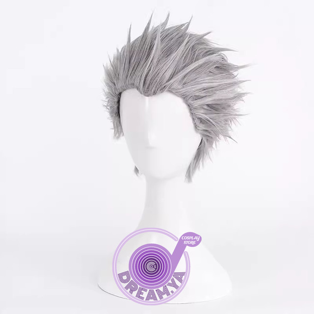 Vergil Cosplay Wig DMC Silver Gray Short Slicked Back Synthetic