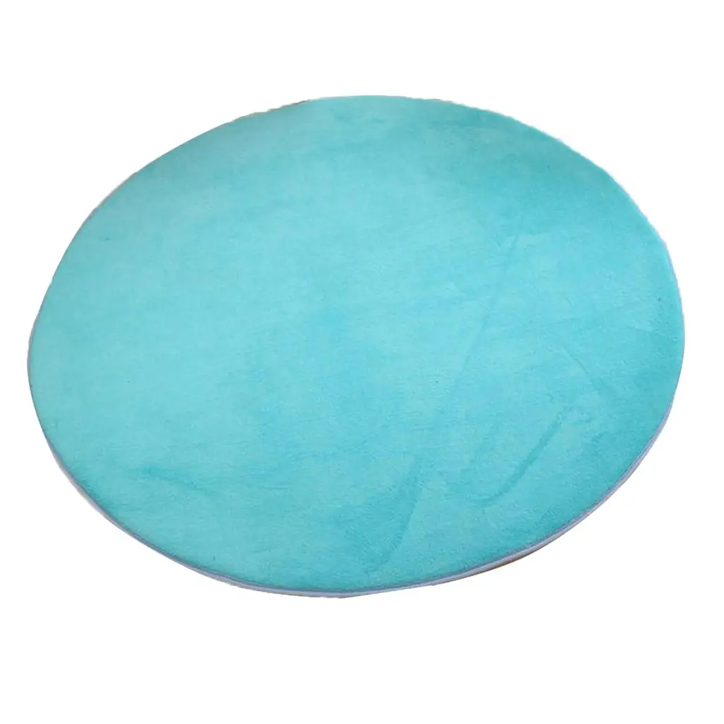 Round 100cm Soft Comfortable Plush Tent Rug Mat Kids Bedroom Floor Carpet Indoor Activity Accessory - Blue