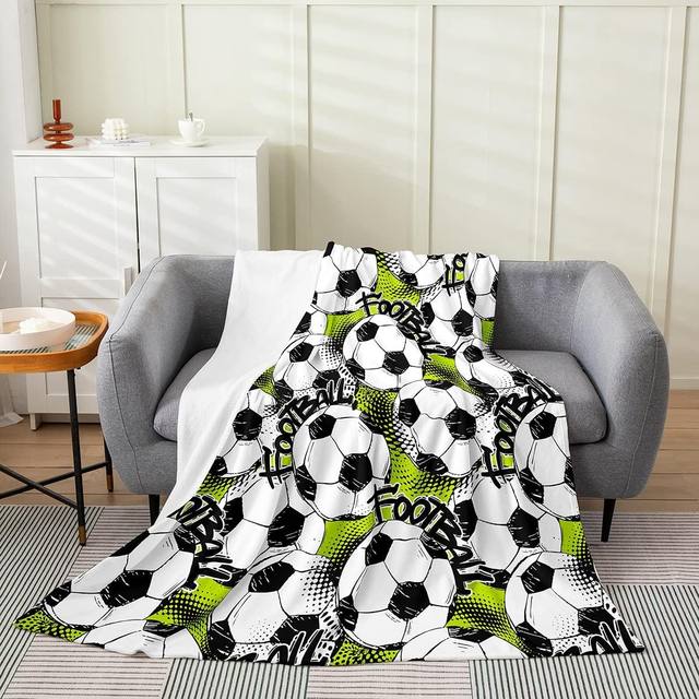3D Football Lightning Fleece Blanket,Watercolor Modern Soccer Ball Bed  Blanket for Adults Teens,Sports Games Hobby - AliExpress