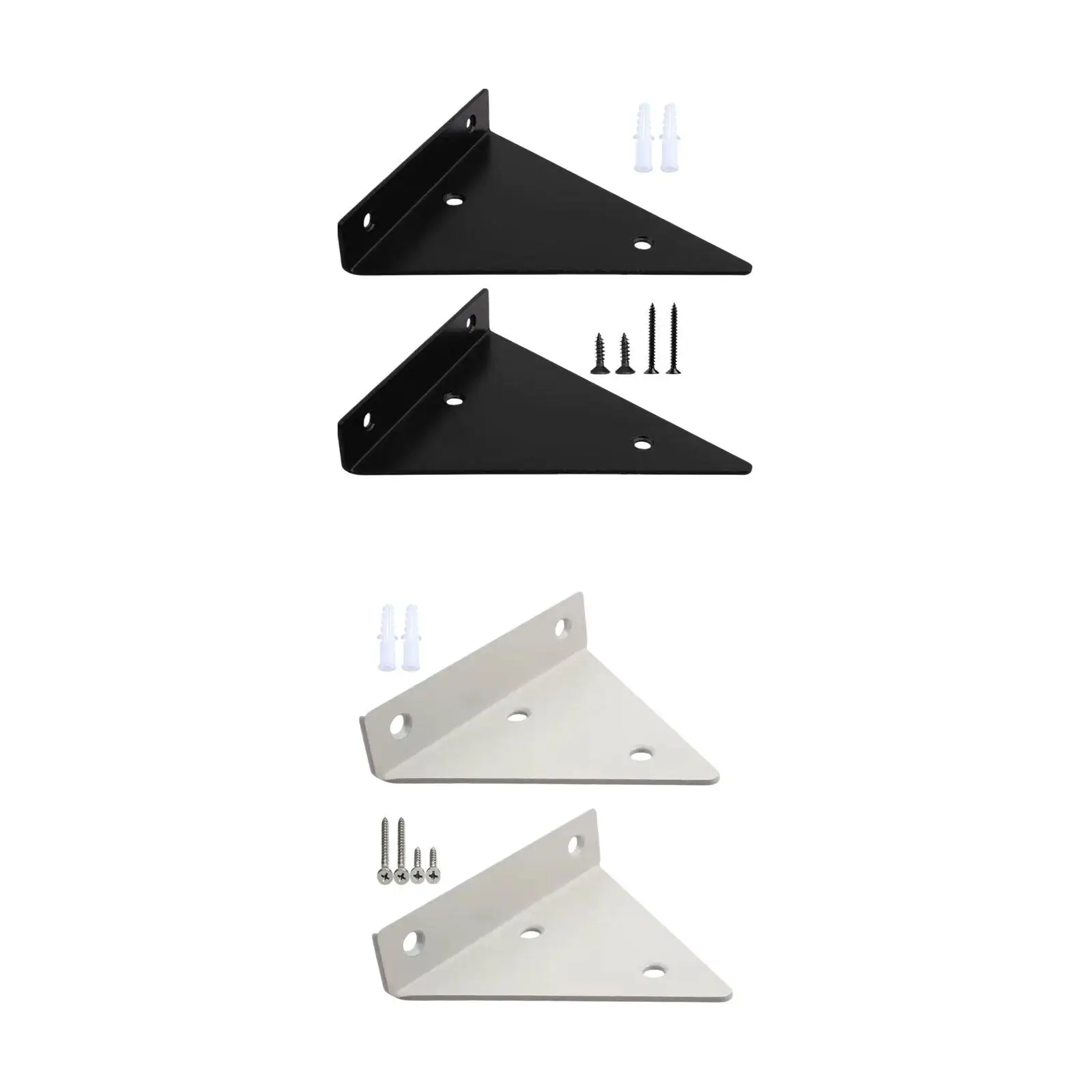 Shelf Bracket Ornament Triangle Easy to Install Modern DIY Hardware Floating Shelf Brackets Shelf Supports for Home Garage Store