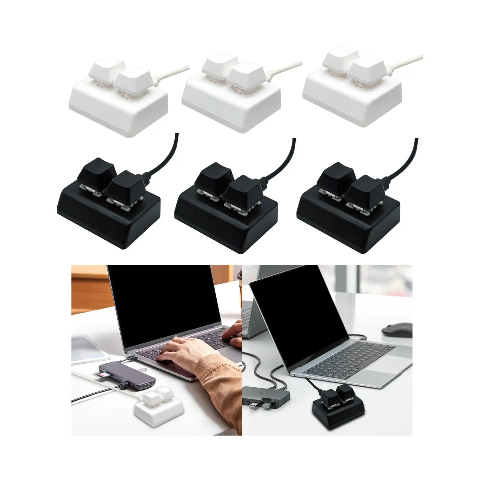 2 Key Type C Backlit Gaming USB Keyboard Programming Macro Keyboard for Audio Gaming Switch Drawing Programming Volume Control