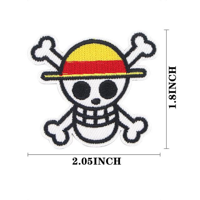 Anime One Piece Figure Luffy Ironing Embroidery Patches Sewing