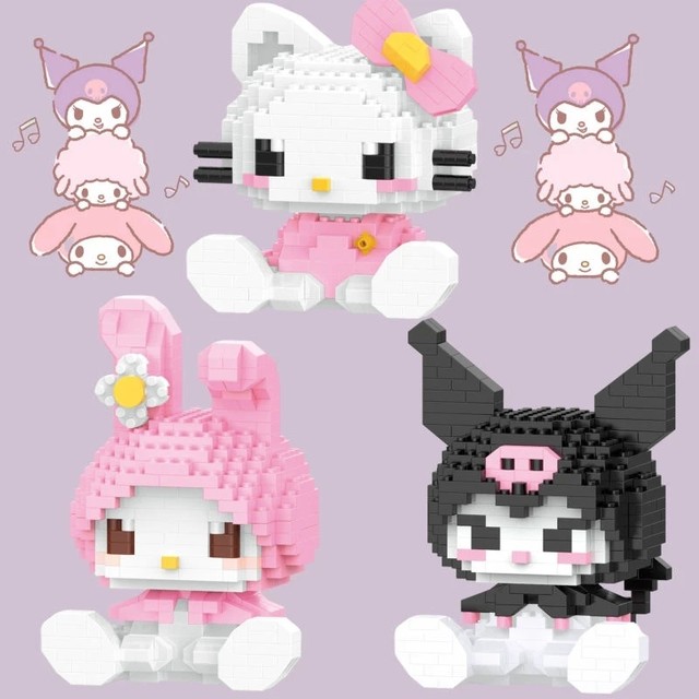 Sanrio Hello Kitty Cinnamoroll Pompompurin Kuromi Kawaii Cartoon LEGO  assembled children toys cute My Melody girls birthday gift - AliExpress