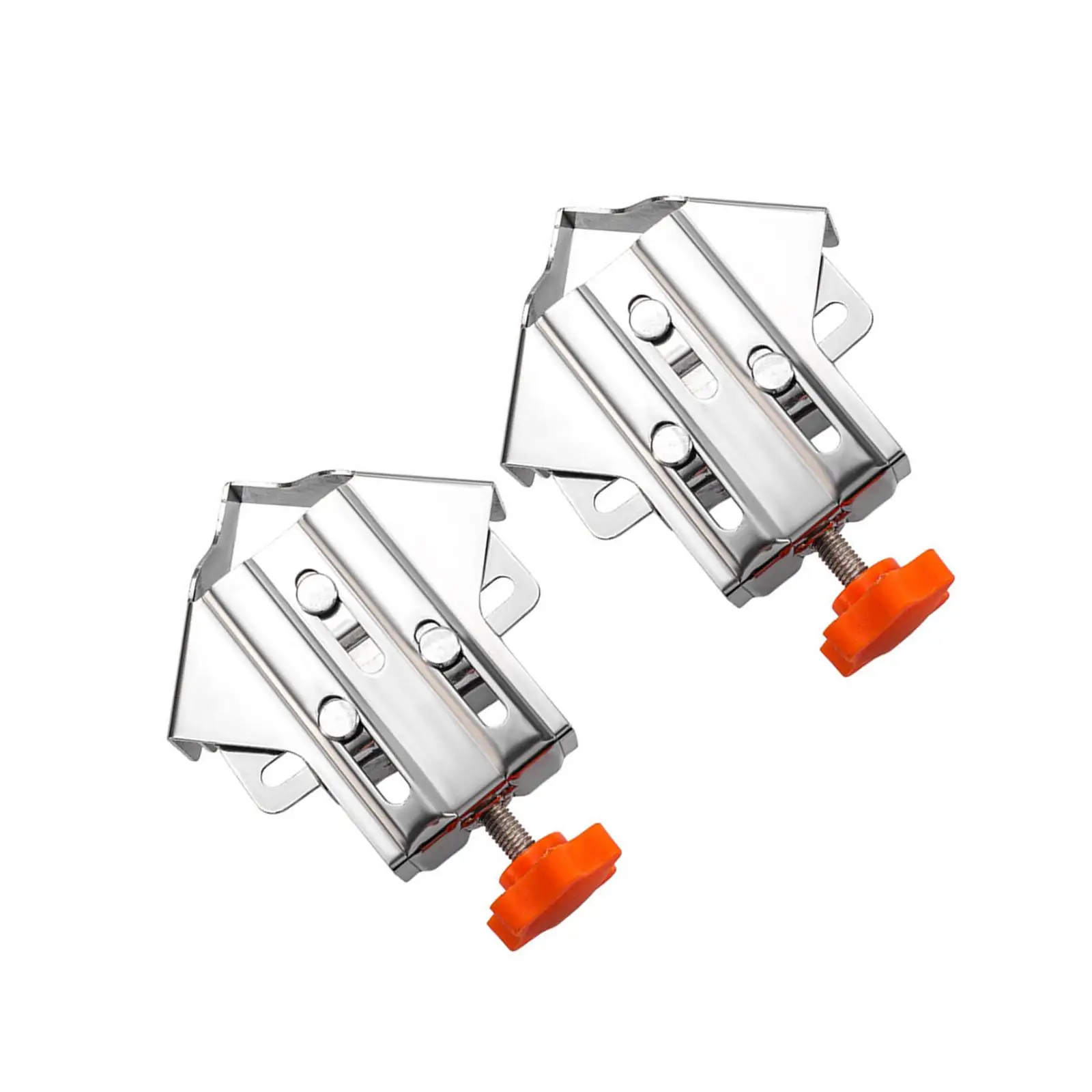 2Pcs Stainless Steel 90° Right Angle Clamp Woodworking Accessory for Furniture Repair Connection Wear Resistant Versatile