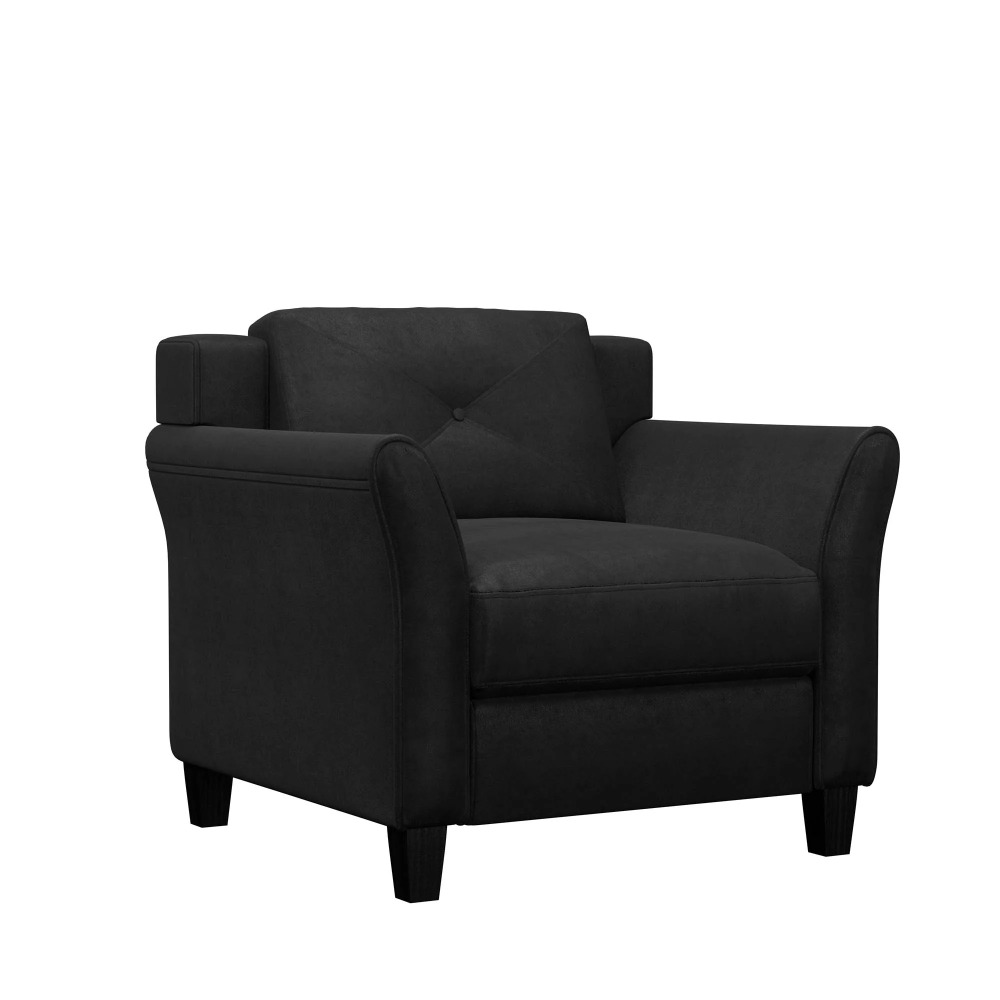 Title 3, Taryn Club Chair, Black Fabric