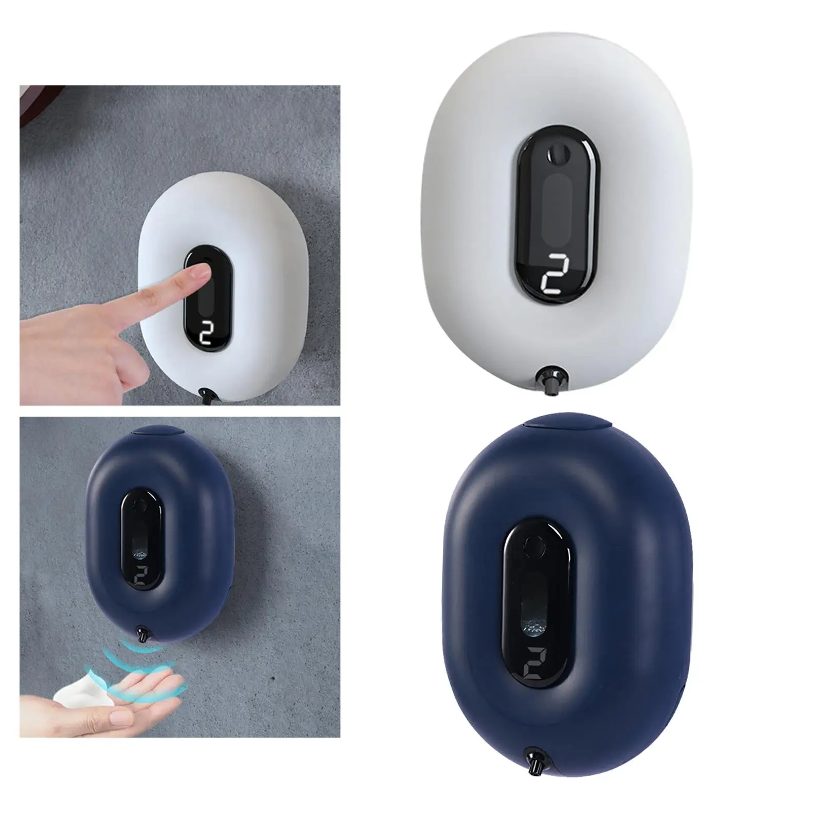Automatic foam Soap Dispenser USB Charging Wall-mounted Donut Soap Liquid Dispenser For Bathroom School