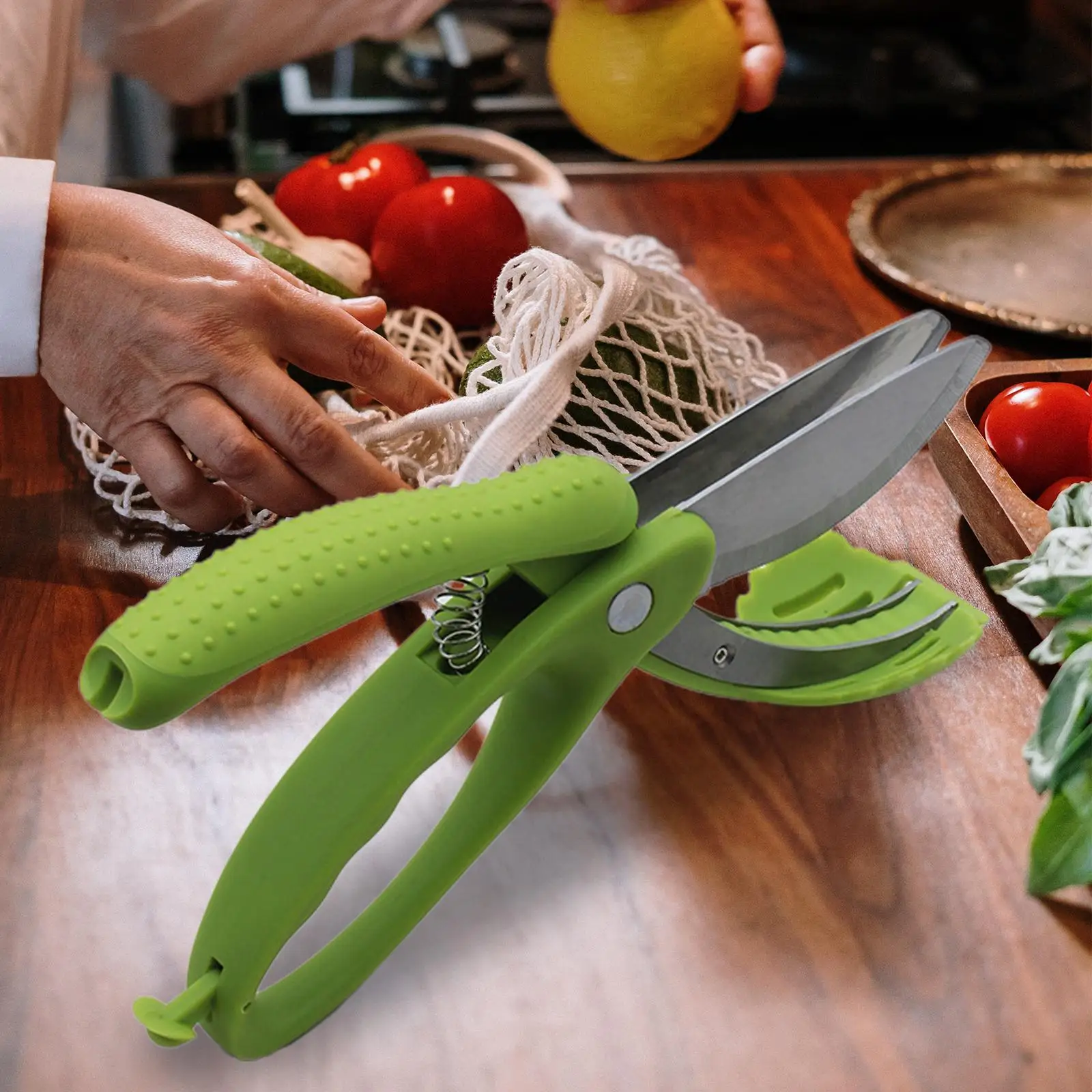 Salad Chopper Scissors Kitchen Salad Scissors for Vegetable Lettuce