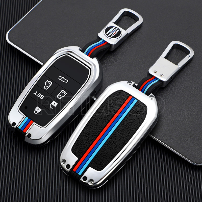 Portachiavi per auto in lega di zinco per Toyota Vellfire Alphard serie 30 Previa Tarago 5 6 pulsanti Smart Remote Fob Protect Cover - Sb14c0318b5b9437f9025f98085053095N