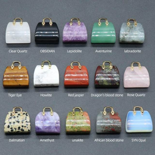 Mini Crystal Carving Women Bag Home Decoration 