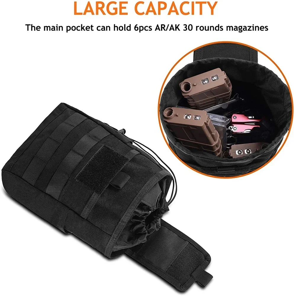 Faltbare Molle Dump Drop Pouch Ammo Magazin Hüfttasche Outdoor Sport Jagd Utility EDC Werkzeug Zubehör Klappbare Erholung Tasche – Detail 11