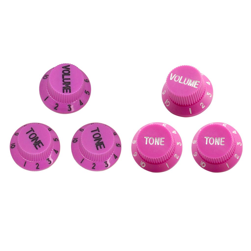 3pcs Bell Style Guitar Speed Knobs 1 Volume&2   for  ST Squier SQ