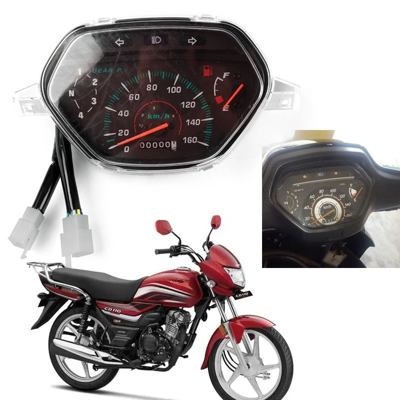 Visión frontal del velocímetro mostrando velocidad y RPM