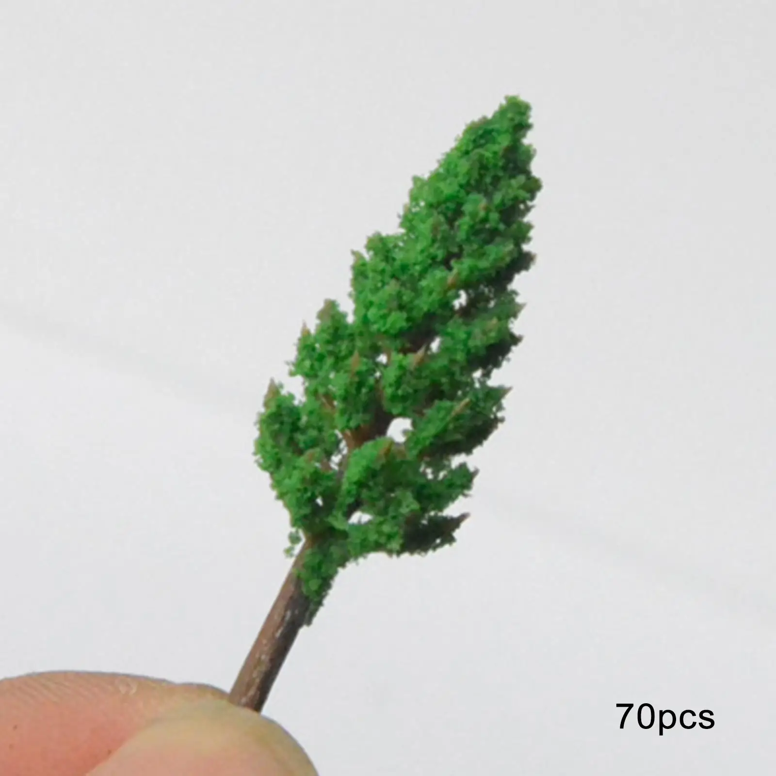 70Pcs Railroad Green Scenery Tree Miniature Tree for Landscape Layout Railway Miniature Scenery DIY Crafts Building Model