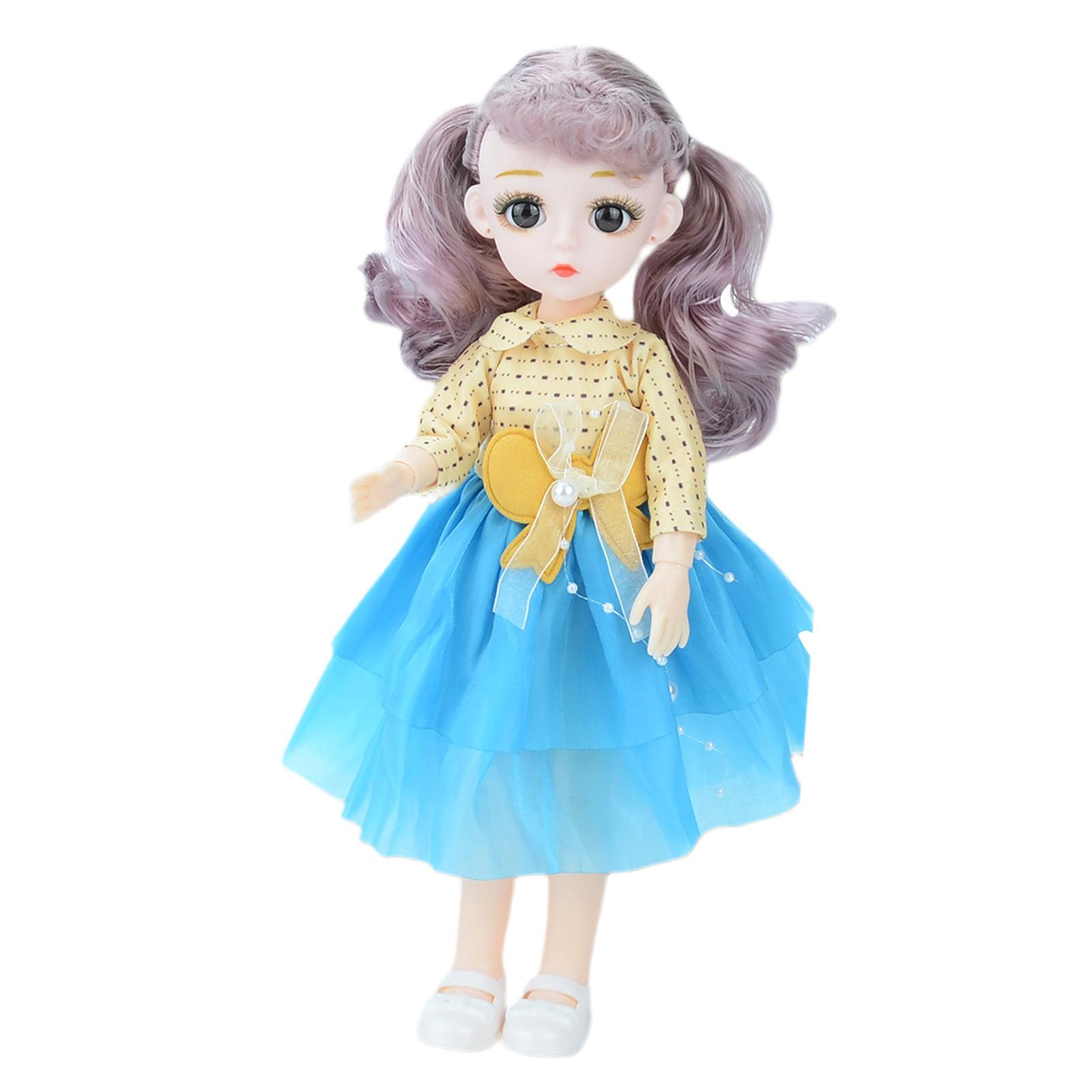 Adorable 12inch Doll Girl Doll 11 Flexible Joint Ball Joint Dolls Fashion Doll for Kids Toys with Dress Play Doll