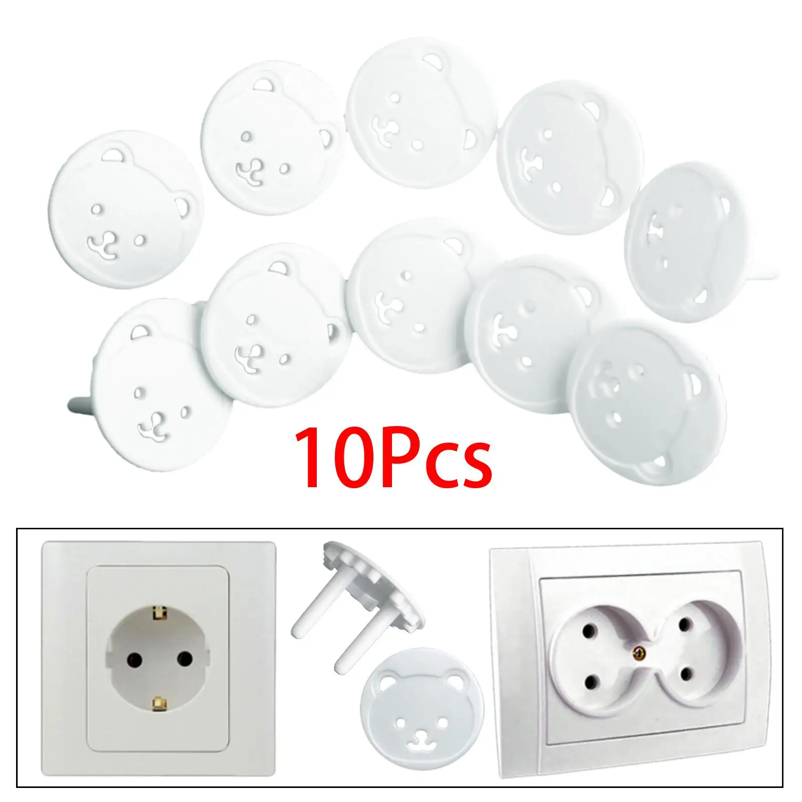 10Pcs Outlet Covers Baby Proofing Electric Plug Protectors Wall Socket Protector for Wall Kids