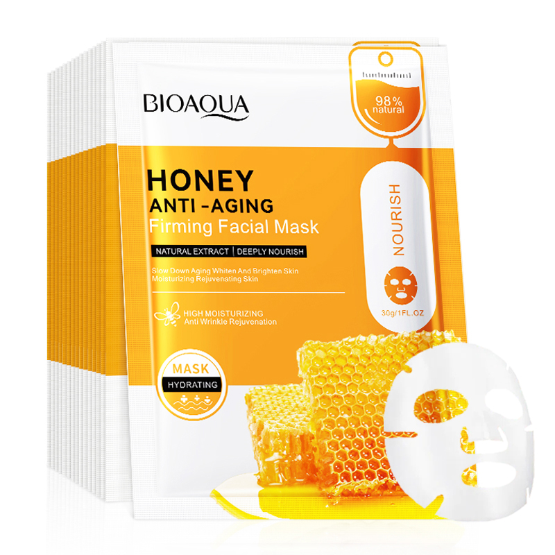 Best of 10pcs BIOAQUA Honey Anti-Aging Firming Face Mask Repairing Facial Masks Anti Wrinkle Beauty Skincare Masks For Face Skin Care Reviews & Tips