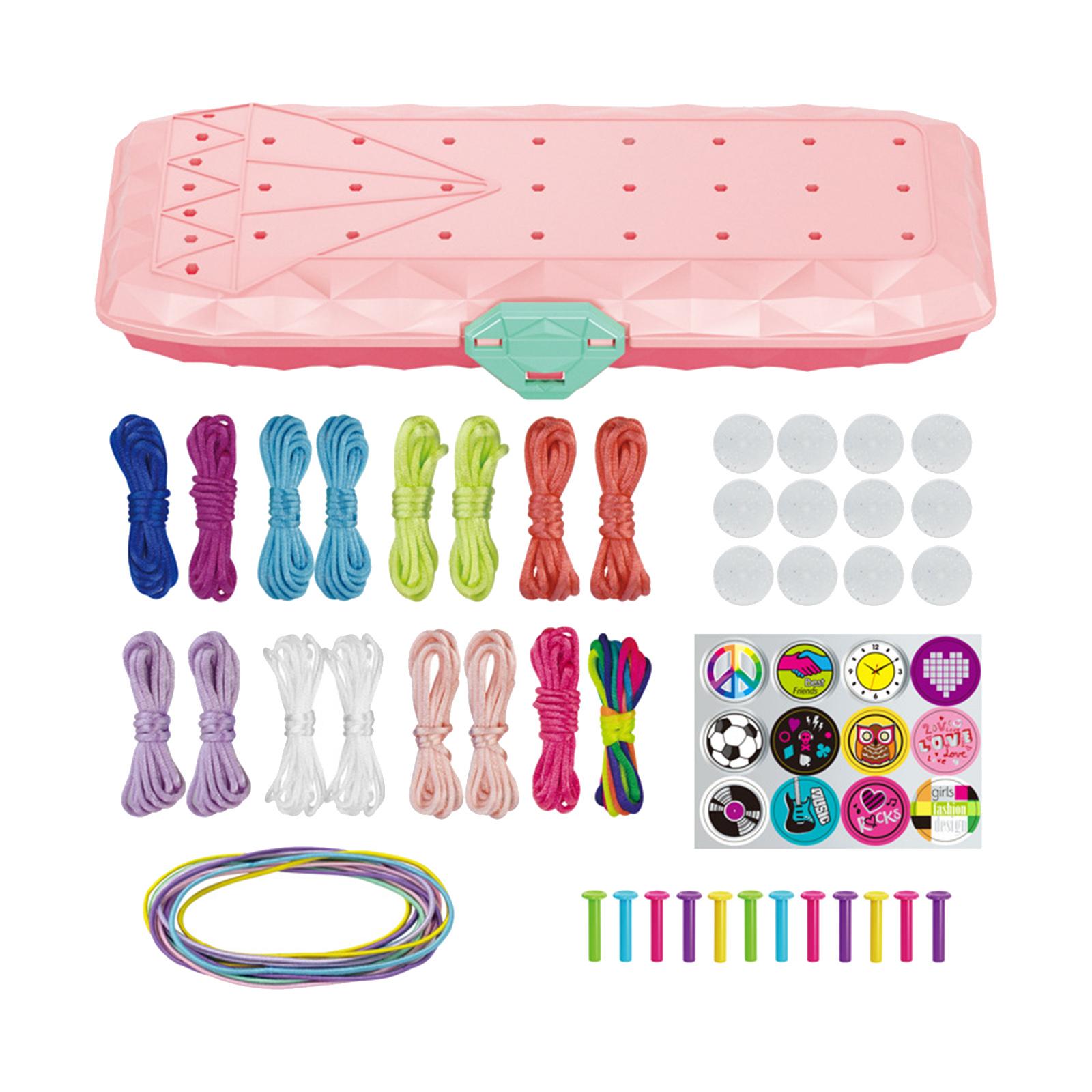 Bracelet Making Kit Jewelry Making Arts with Braiding Loom Maker Sticker DIY Bracelet Kit for Women Party Favor Birthday Gifts