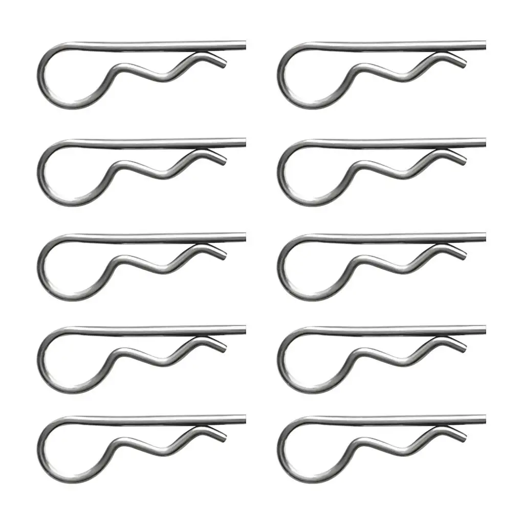 10x R Clip Stainless Steel Retaining Clip Spring Hitch Cotter Pin 2.5 x 60mm