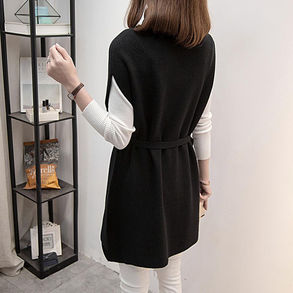 Description Picture 6 of itemWomen Sweater Vest Women's Turtleneck Sweater Vest Pullover Winter Knitted Dress Loose-Fitting Waistcoat Loose Dress Female Tops