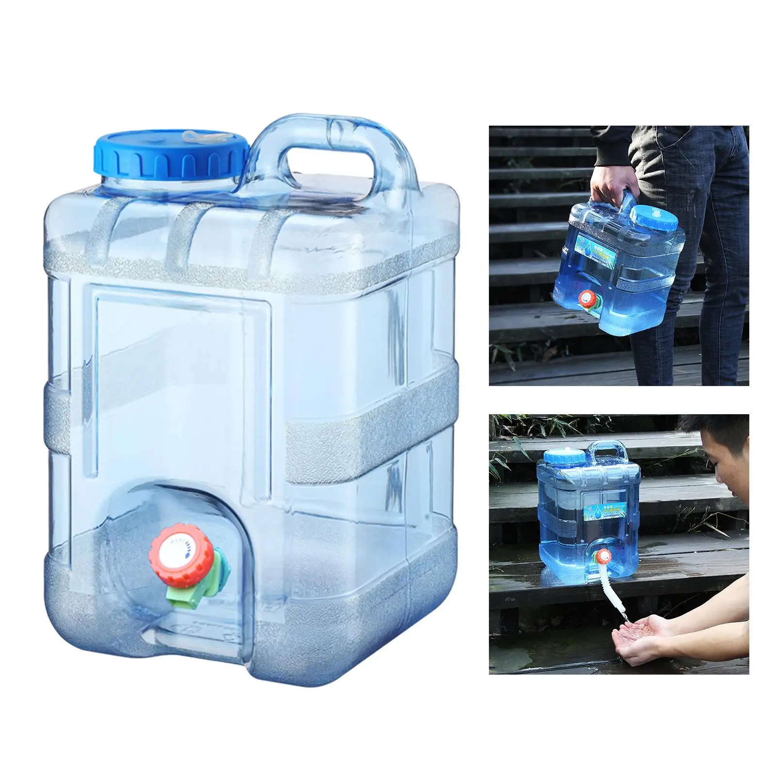 10L Capacity Water Container with Spigot Drink Dispenser Water Tank for Car