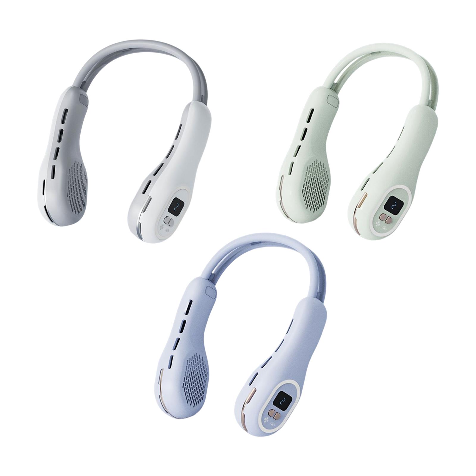 Portable Hanging Neck Fan Free Adjustment Leafless Hands Free Quiet Air Conditioner Cooling Hanging Fan for Indoor travel