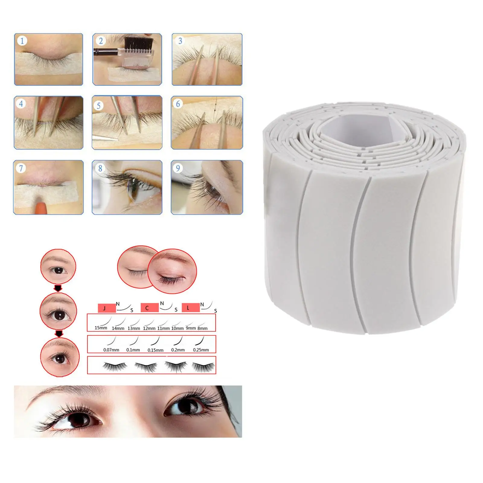 110 Pieces Eye Pads, for Extensions Pre Cut Professional under Eye Pads for Tinting Salon ,Girls ,Women