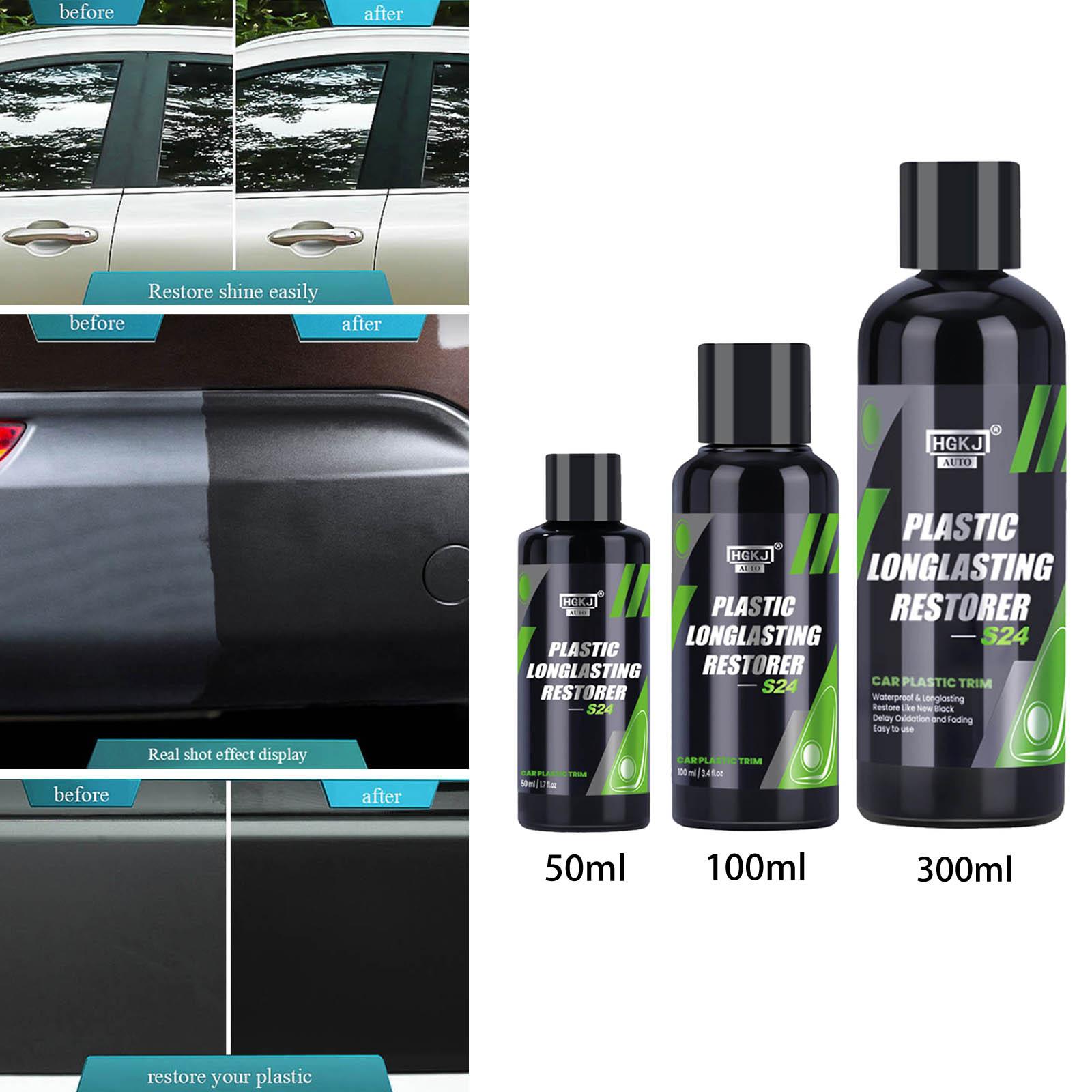 Plastic Restorer Car Interior Trim Wax Instrument Liquid Coating Fit for Plastic Parts Door Frames Tires Refurbishment Paste