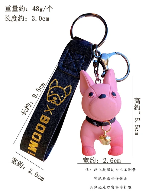 YBSNTRCJ French Buldog Keychain Punk Fashion Men's Jewelry Suitable for  Leather Bag Tote(Buy 3 Receive 5) 