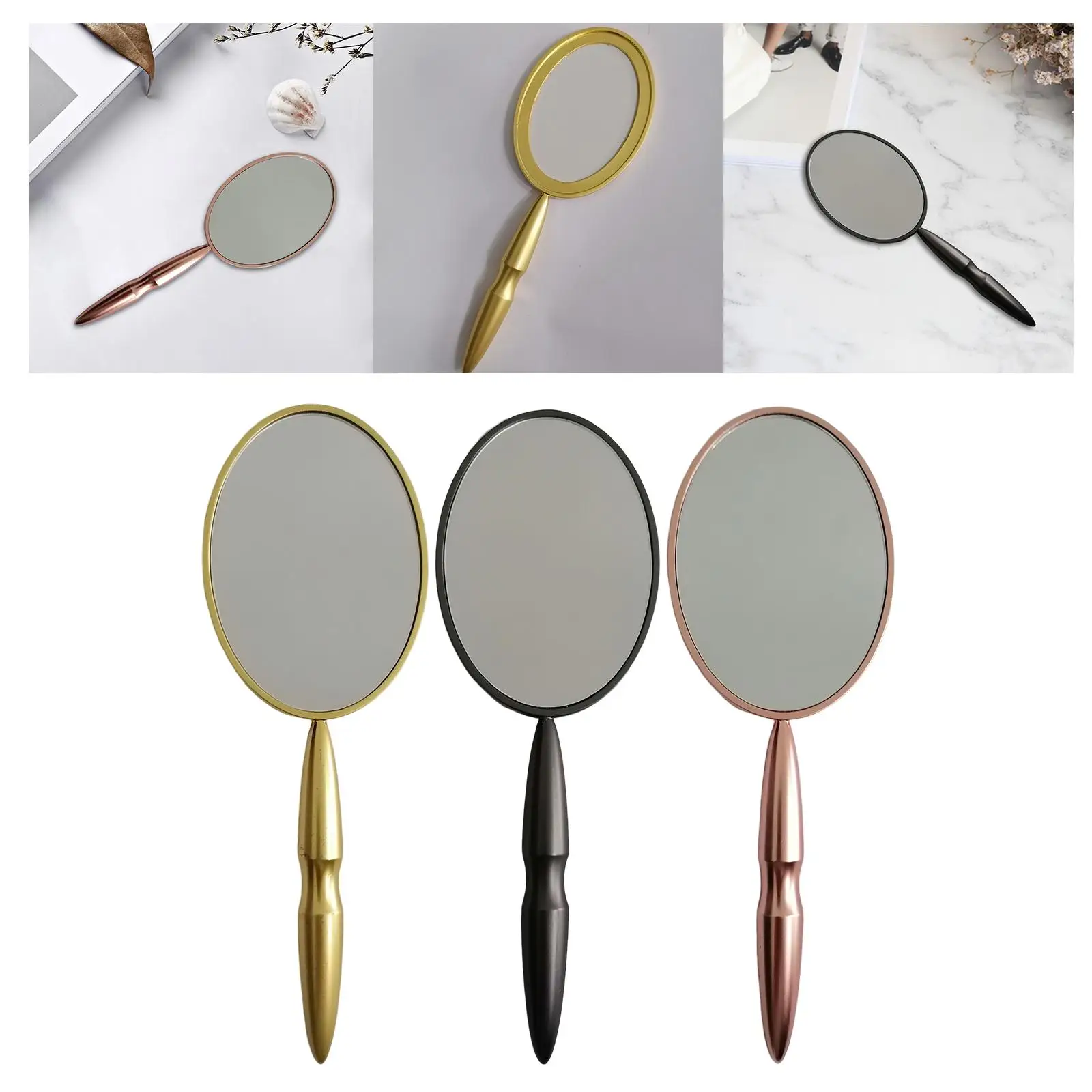 Portable Hand Mirror Blank Back DIY Vanity Mirror Personal Cosmetic Mirror