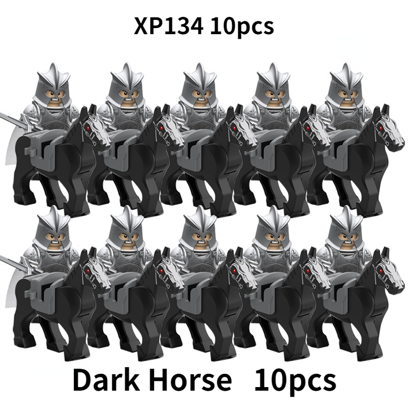KT1046 SET 10 Stück/Koruit Mittelalterliche Ritter Rohan Uruk-hai Elfen Gondor Krieger Zwerg Bausteine Spielzeug – Detail 8