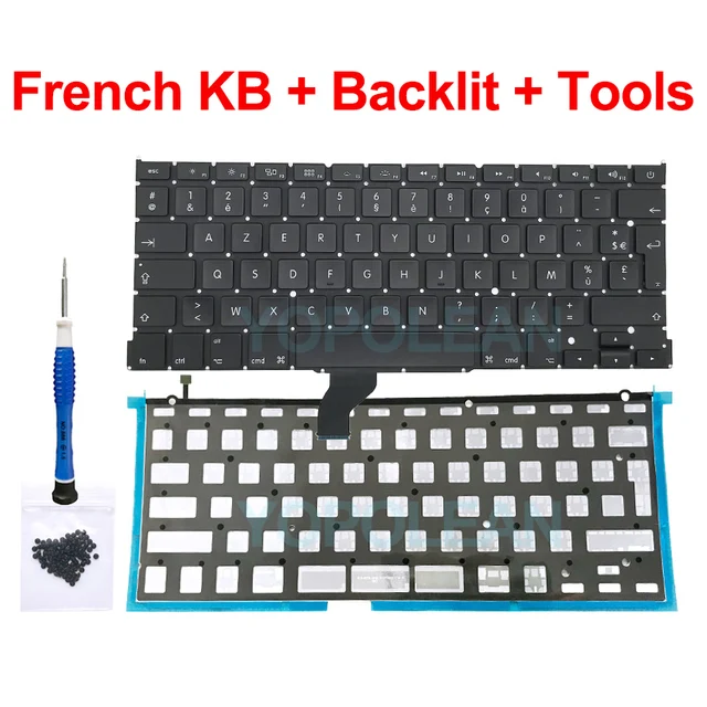 New Laptop A1502 Keyboard US UK Spain Russian French Swiss Portugal Layout  For Macbook Pro Retina 13 2013 2014 2015 Years - AliExpress
