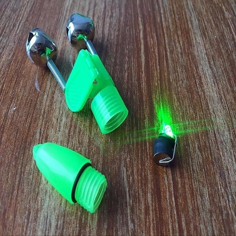 Description Picture 6 of item3Pcs Fishing LED Flash Light Night Electronic Fishing Bite Alarm Finder Lamp Double Twin Bells Tip Clip on Fishing Rod Tackle