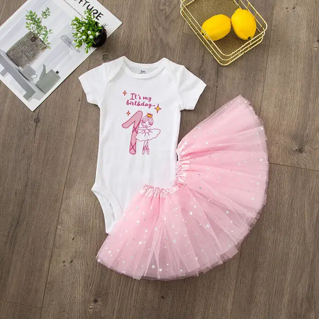 Personalised Baby Girl Birthday Party Dress Custom Initial with